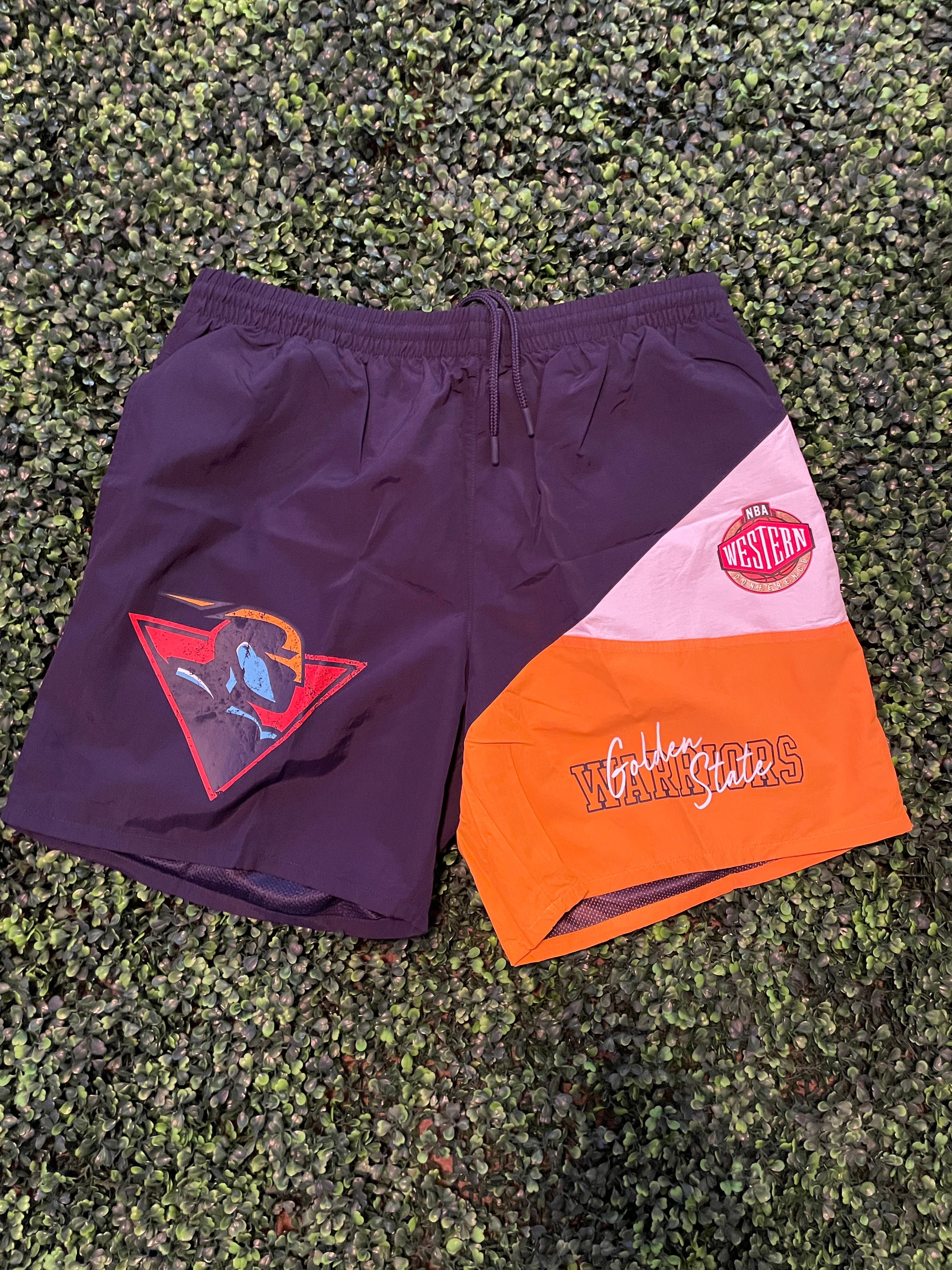 NBA SHORTS VINTAGE LOGO WARRIOS MITCHELL & NESS