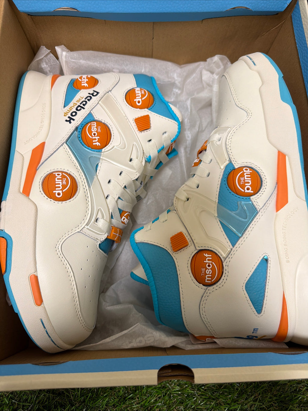 Reebok Pump Omni Zone IX x MSCHF Mid Foto Blue