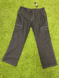 Contrast lining carpenter straight jeans