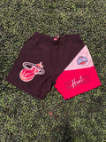 NBA SHORTS VINTAGE LOGO HEAT MITCHELL & NESS
